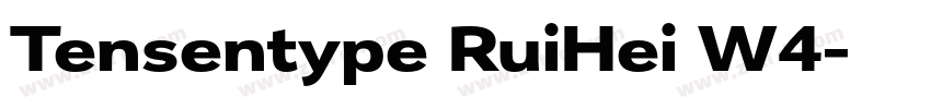 Tensentype RuiHei W4字体转换